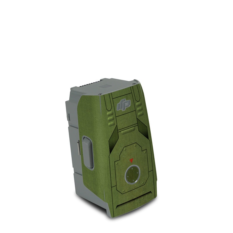 DJI Air 2S Battery Skin design, with green, black, yellow, red colors