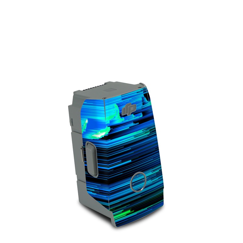 DJI Air 2S Battery Skin design of Blue, Green, Turquoise, Light, Colorfulness, Electric blue, with blue, green, black, white colors