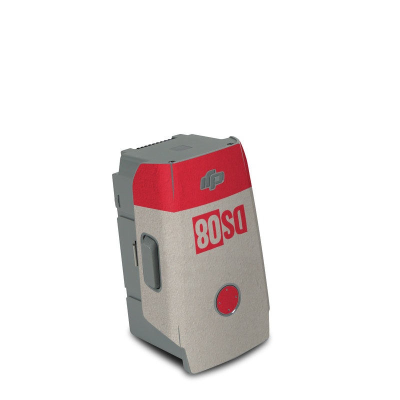 DJI Air 2S Battery Skin design of Graphics, with red, black, yellow, gray colors