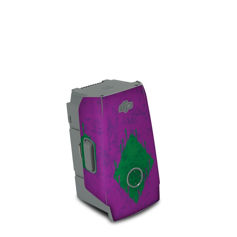 DJI Air 2S Battery Skin design, with green, purple, black colors