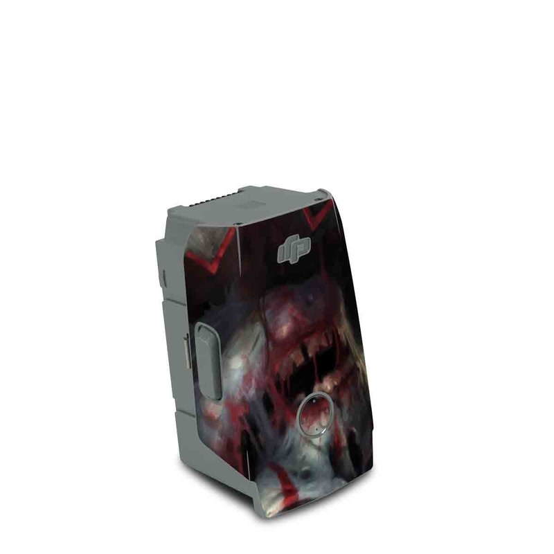 DJI Air 2S Battery Skin design of Illustration, Fictional character, Fiction, Supervillain, Demon, Art, Zombie, Ghost, Supernatural creature, Flesh, with black, gray, green, red colors