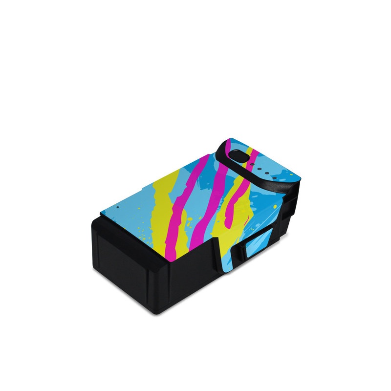 DJI Mavic Air Battery Skin design of Blue, Colorfulness, Graphic design, Pattern, Water, Line, Design, Graphics, Illustration, Visual arts, with blue, black, yellow, pink colors