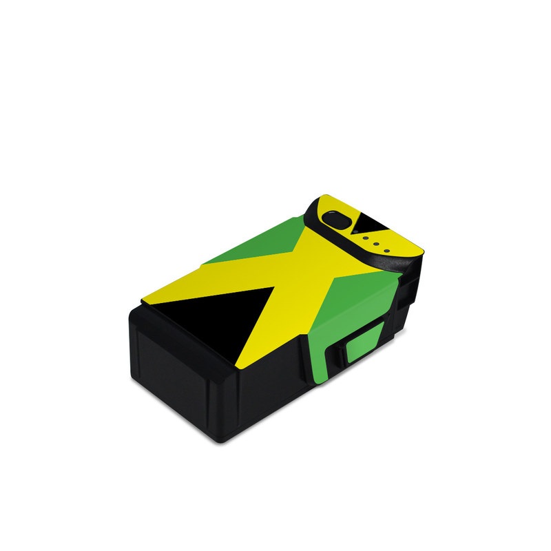 DJI Mavic Air Battery Skin design of Green, Flag, Yellow, Macro photography, Graphics, Graphic design, with black, green, yellow colors
