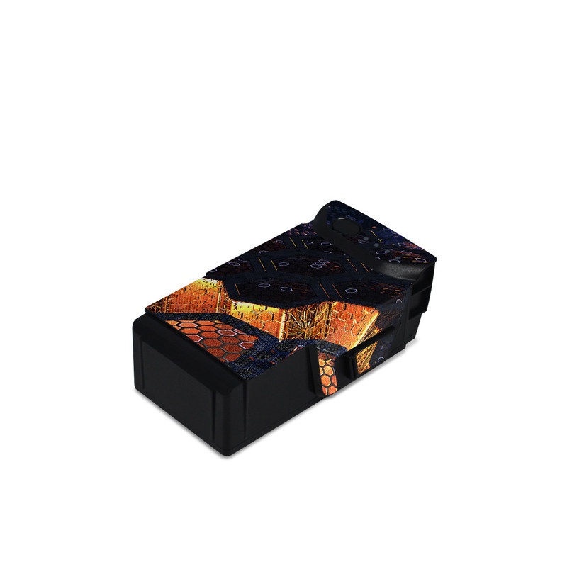 DJI Mavic Air Battery Skin design of Geological phenomenon, Sky, Water, Cobblestone, Rock, Reflection, Colorfulness, World, Art, with black, red, green colors