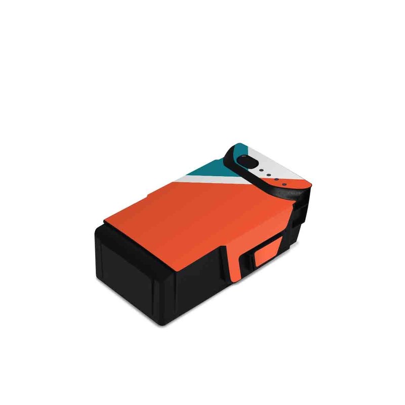 DJI Mavic Air Battery Skin design of Blue, Orange, Line, Turquoise, Flag, Electric blue, Pattern, Parallel, with white, blue, red, orange, green colors