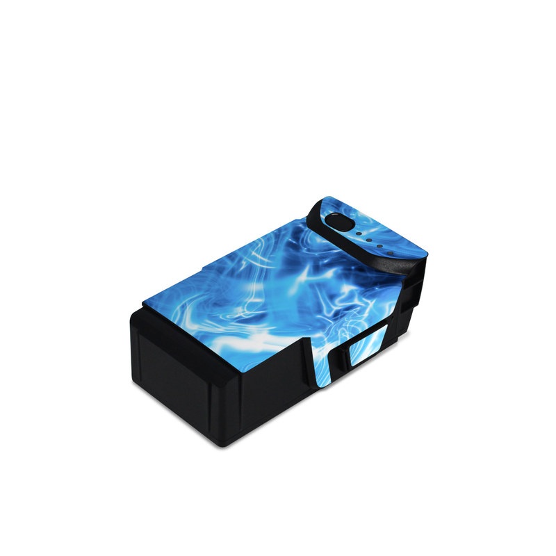 DJI Mavic Air Battery Skin design of Blue, Water, Electric blue, Organism, Pattern, Smoke, Liquid, Art, with blue, black, purple colors