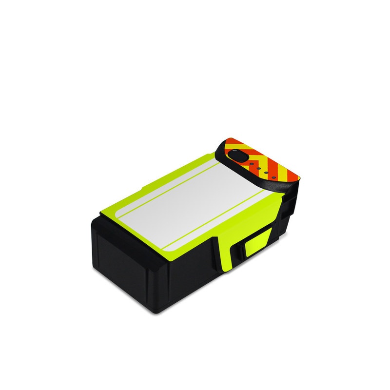 DJI Mavic Air Battery Skin design of Yellow, Line, Font, Military rank, with white, green, red, yellow colors