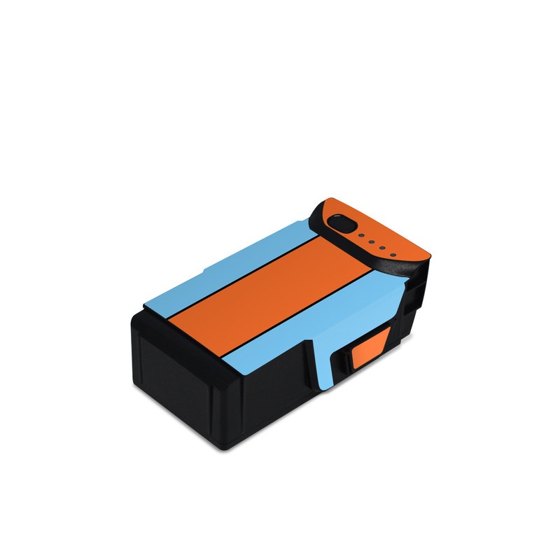 DJI Mavic Air Battery Skin design of Line, with blue, orange, black colors