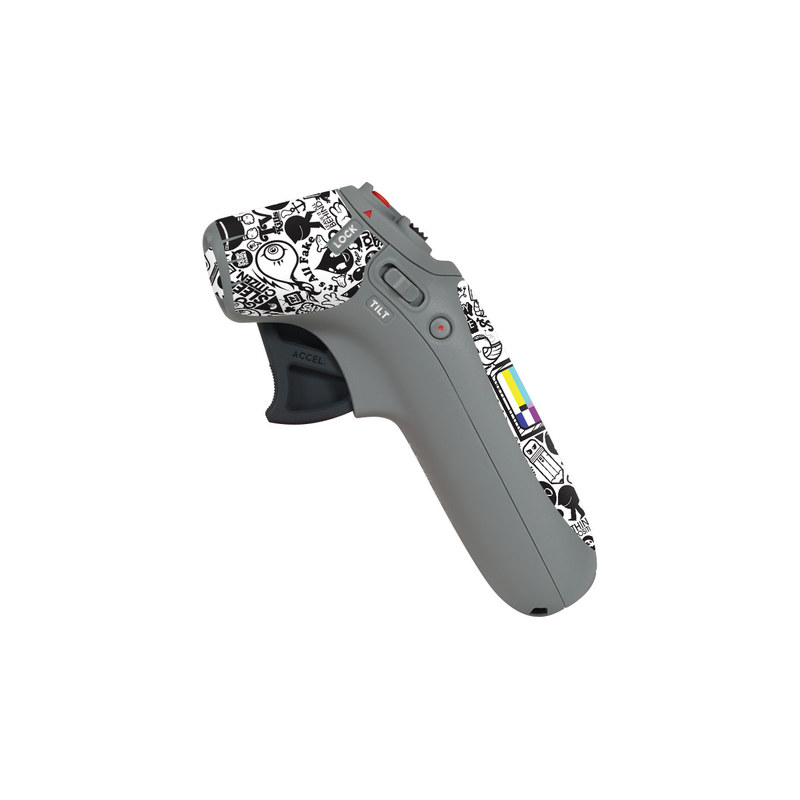 DJI Motion Controller Skin design of Pattern, Drawing, Doodle, Design, Visual arts, Font, Black-and-white, Monochrome, Illustration, Art, with gray, black, white colors