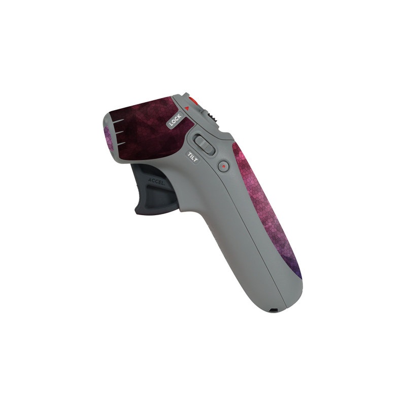 DJI Motion Controller Skin design of Purple, Sky, Red, Violet, Pink, Pattern, Design, Triangle, Line, Magenta, with black, red, purple, pink, white colors