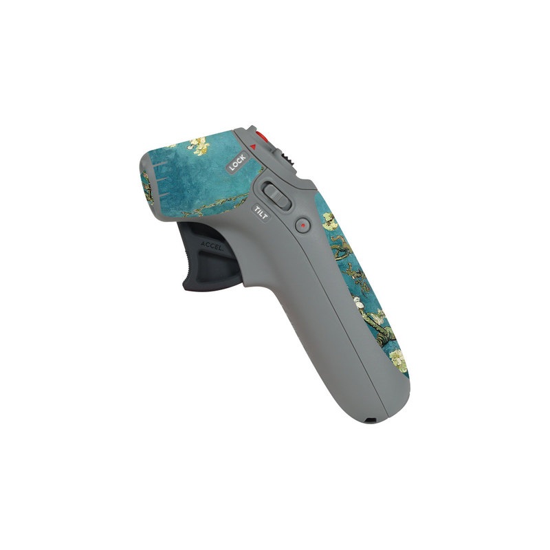 DJI Motion Controller Skin design of Tree, Branch, Plant, Flower, Blossom, Spring, Woody plant, Perennial plant, with blue, black, gray, green colors