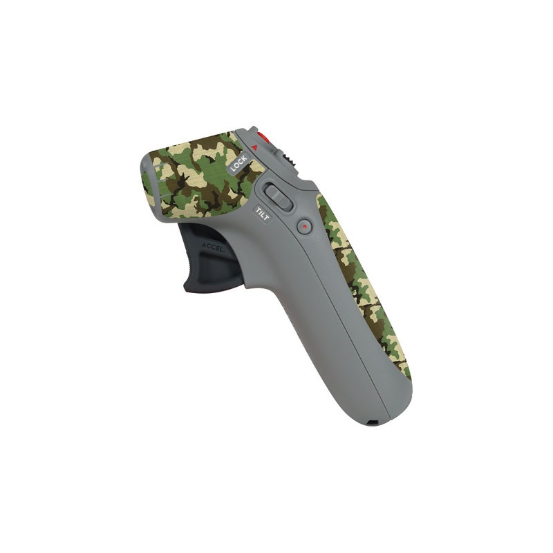 DJI Motion Controller Skin design of Military camouflage, Camouflage, Clothing, Pattern, Green, Uniform, Military uniform, Design, Sportswear, Plane, with black, gray, green colors