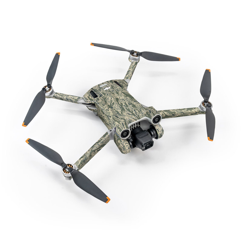 DJI Mini 3 Pro Skin design of Pattern, Grass, Plant with gray, green colors