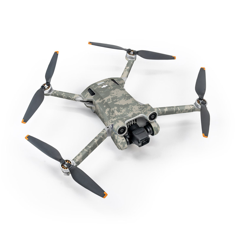 DJI Mini 3 Pro Skin design of Military camouflage, Green, Pattern, Uniform, Camouflage, Design, Wallpaper with gray, green colors