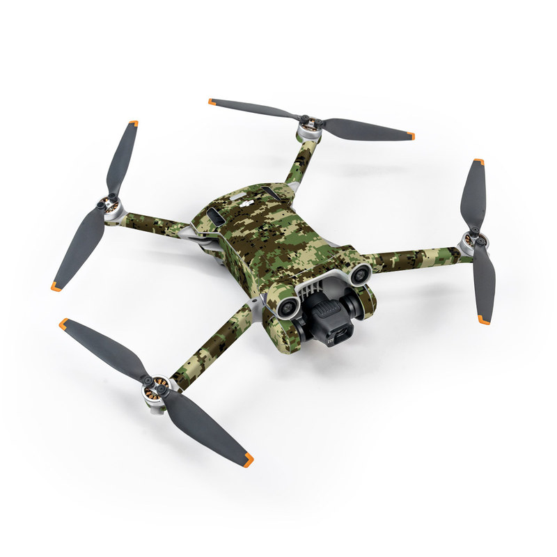 DJI Mini 3 Pro Skin design of Military camouflage, Pattern, Camouflage, Green, Uniform, Clothing, Design, Military uniform with black, gray, green colors