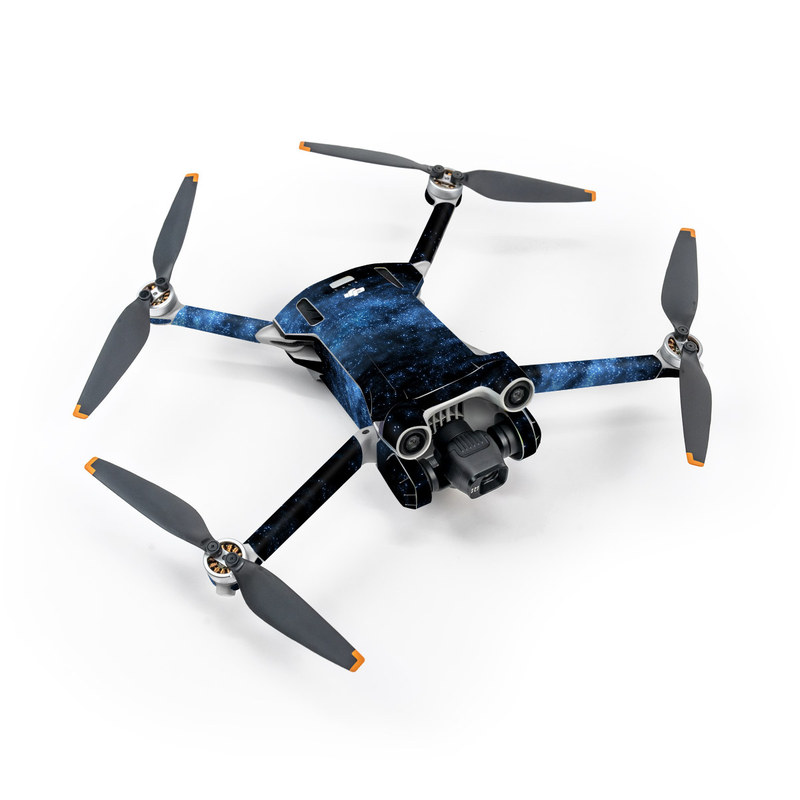DJI Mini 3 Pro Skin design of Sky, Atmosphere, Black, Blue, Outer space, Atmospheric phenomenon, Astronomical object, Darkness, Universe, Space, with black, blue colors
