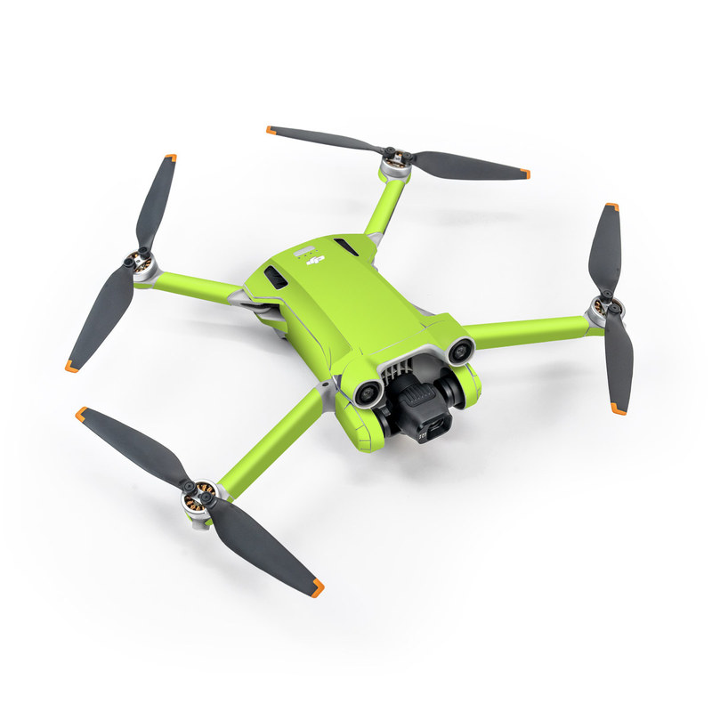 DJI Mini 3 Pro Skin design of Green, Yellow, Text, Leaf, Font, Grass with green colors