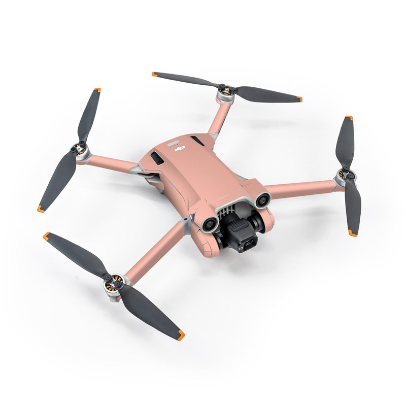 DJI Mini 3 Pro Skin design of Orange, Pink, Peach, Brown, Red, Yellow, Material property, Font, Beige with pink colors