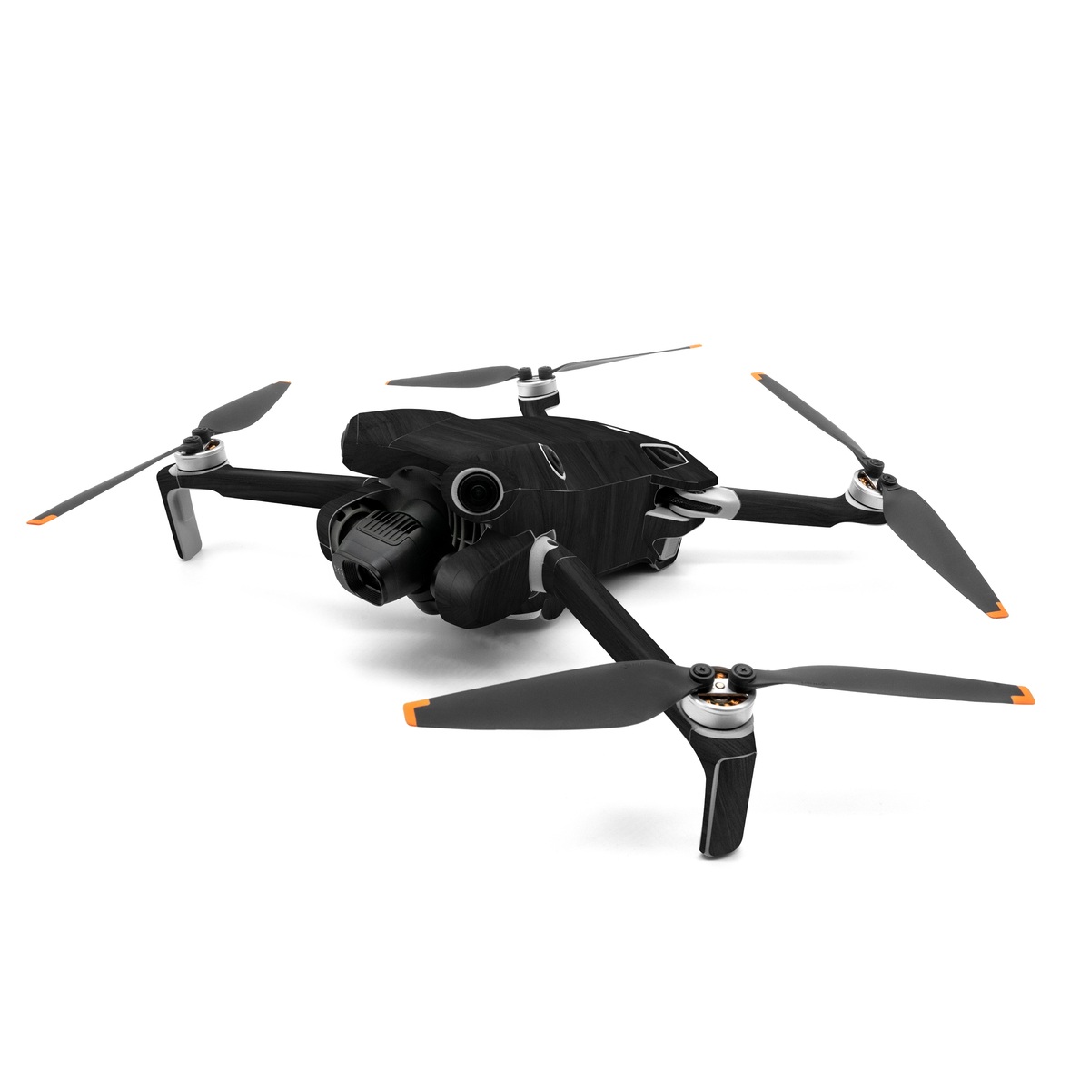 DJI Mini 4 Pro Skin design of Black, Brown, Wood, Grey, Flooring, Floor, Laminate flooring, Wood flooring, with black colors