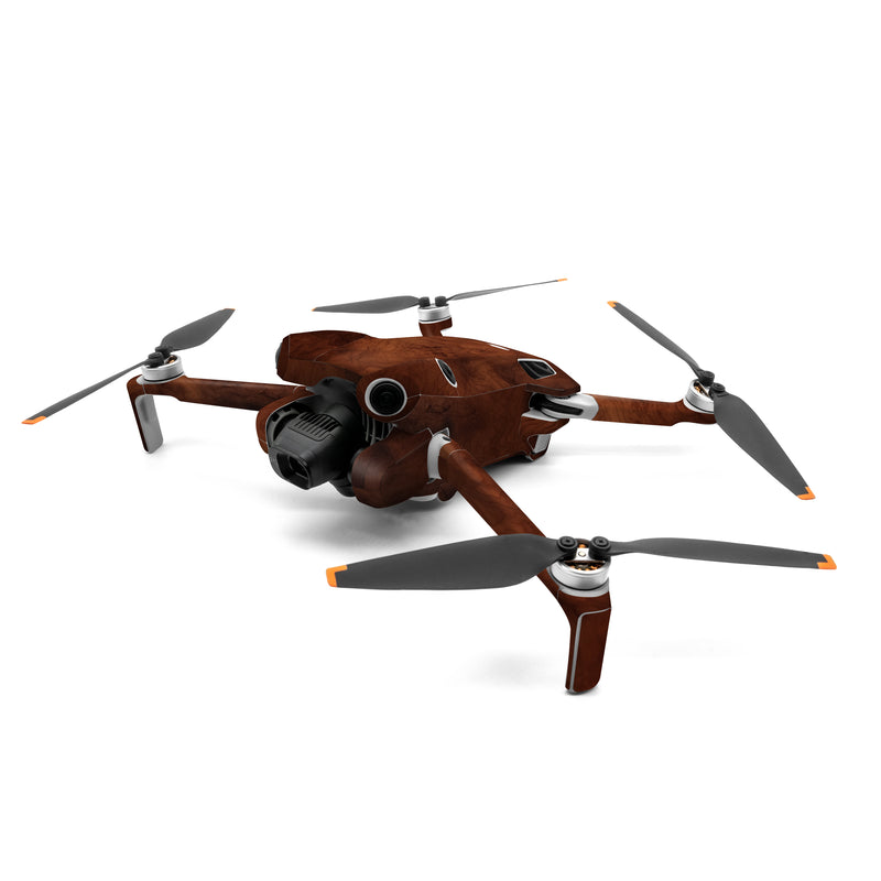 DJI Mini 4 Pro Skin design of Brown, Wood, Rectangle, Beige, Tints and shades, Flooring, Art, Hardwood, Pattern, Peach, with brown, black colors