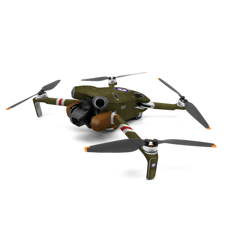 DJI Mini 4 Pro Skin design, with green, red, white, blue colors
