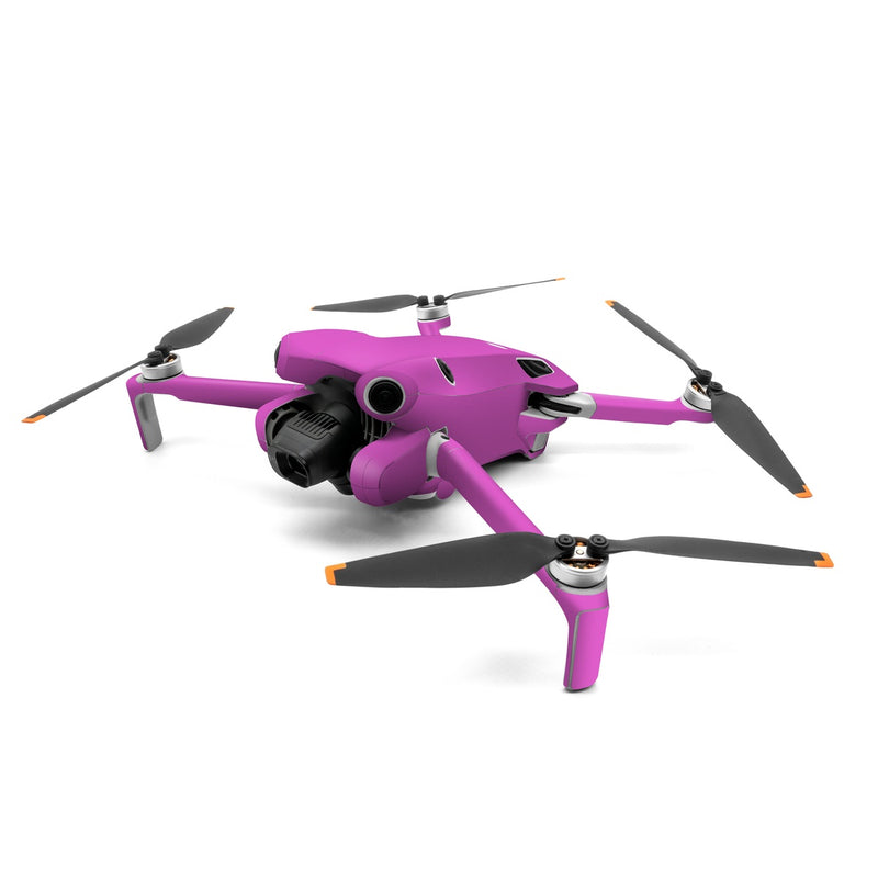 DJI Mini 4 Pro Skin design of Violet, Pink, Purple, Red, Lilac, Magenta, Blue, Lavender, Text, Sky, with pink colors