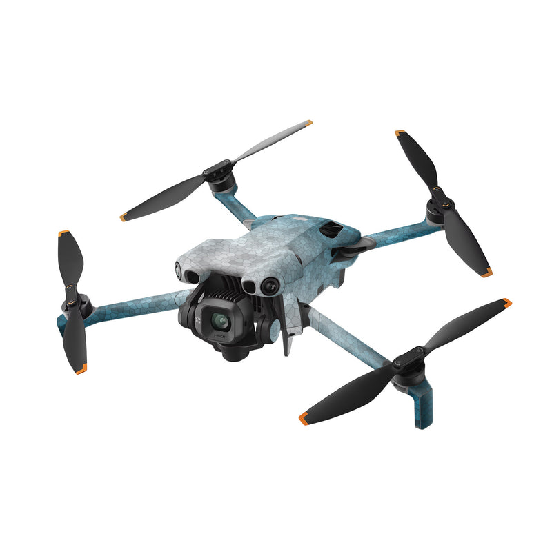DJI Mini 5 Pro Skin design of Blue, Aqua, Turquoise, Green, Water, Teal, Sky, Azure, Pattern, Atmosphere, with blue, white, gray colors