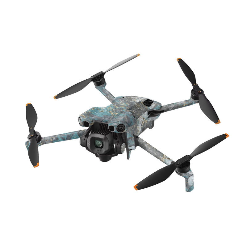 DJI Mini 5 Pro Skin design of Blue, Turquoise, Green, Aqua, Teal, Geology, Rock, Painting, Pattern, with black, white, gray, green, blue colors