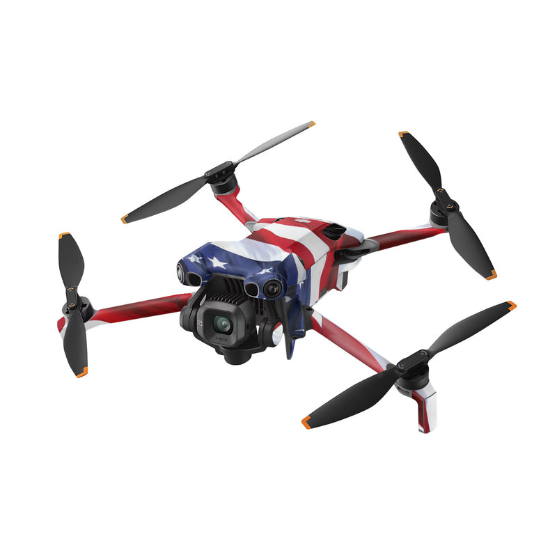 DJI Mini 5 Pro Skin design of Flag, Flag of the united states, Flag Day (USA), Veterans day, Memorial day, Holiday, Independence day, Event, with red, blue, white colors