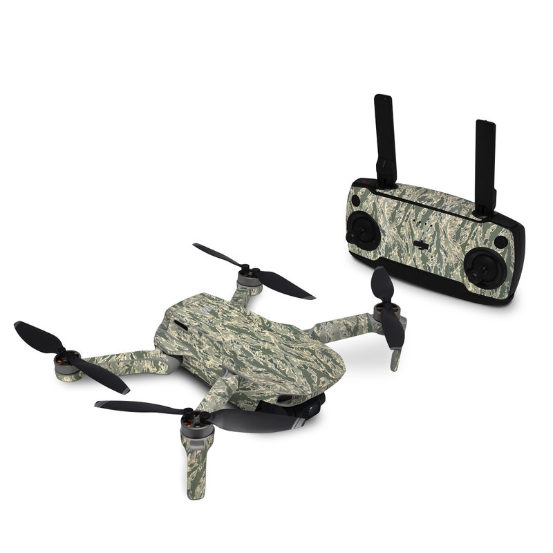 DJI Mavic Mini Skin design of Pattern, Grass, Plant, with gray, green colors