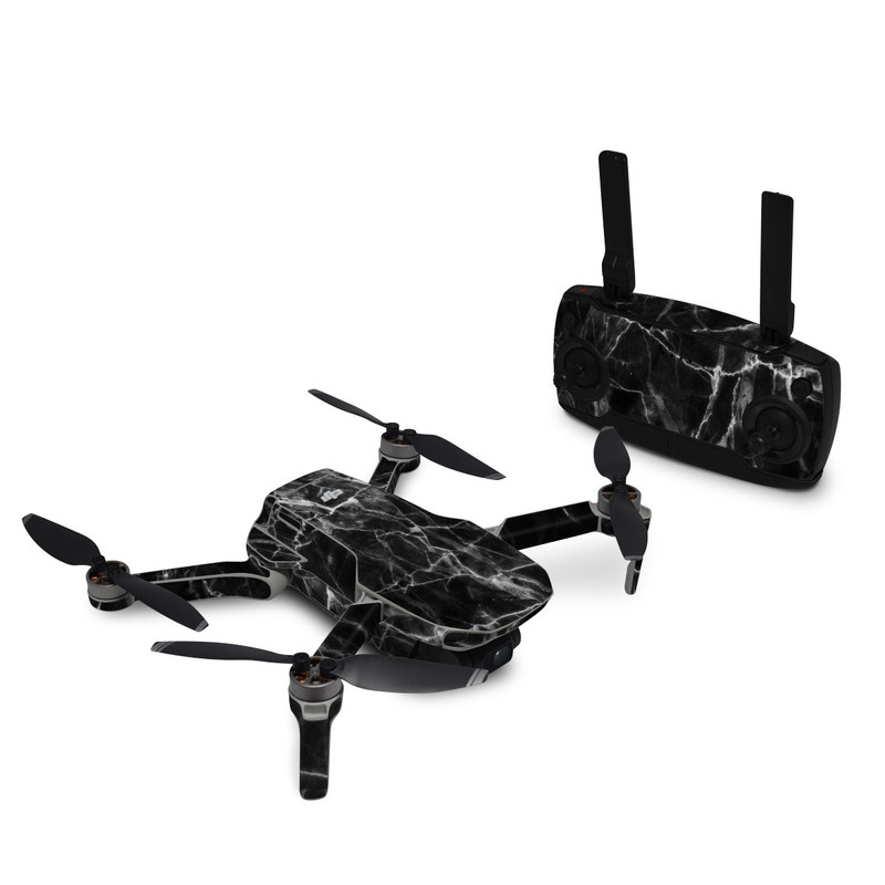 DJI Mavic Mini Skin design of Black, White, Nature, Black-and-white, Monochrome photography, Branch, Atmosphere, Atmospheric phenomenon, Tree, Sky, with black, white colors