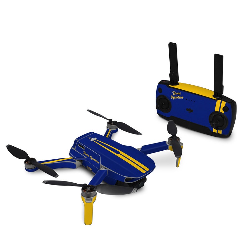 DJI Mavic Mini Skin design, with blue, yellow colors