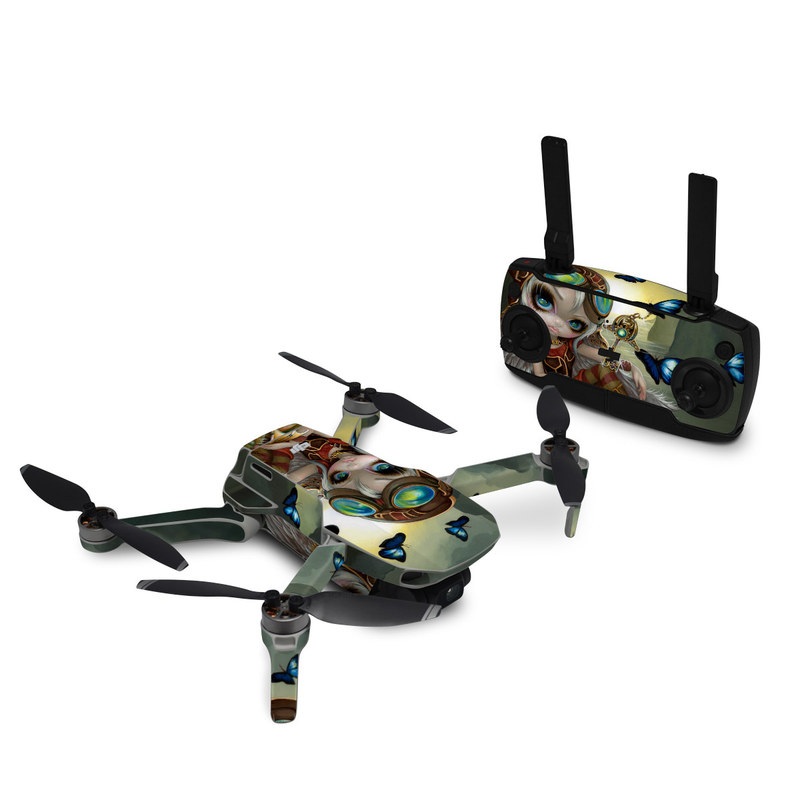 DJI Mavic Mini Skin design of Cg artwork, Illustration, Fictional character, Art, Mythology, Games, Massively multiplayer online role-playing game with black, green, red, yellow, brown, blue colors