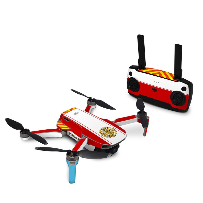 DJI Mavic Mini Skin design of Military rank, Flag, with white, red, yellow colors