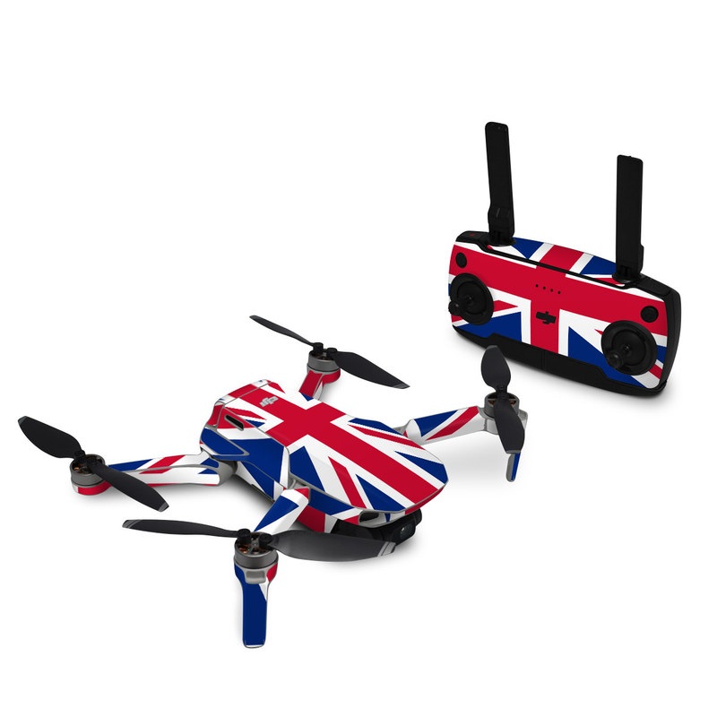DJI Mavic Mini Skin design of Flag, Red, Line, Electric blue, Design, Font, Pattern, Parallel, Flag Day (USA), with red, white, blue colors