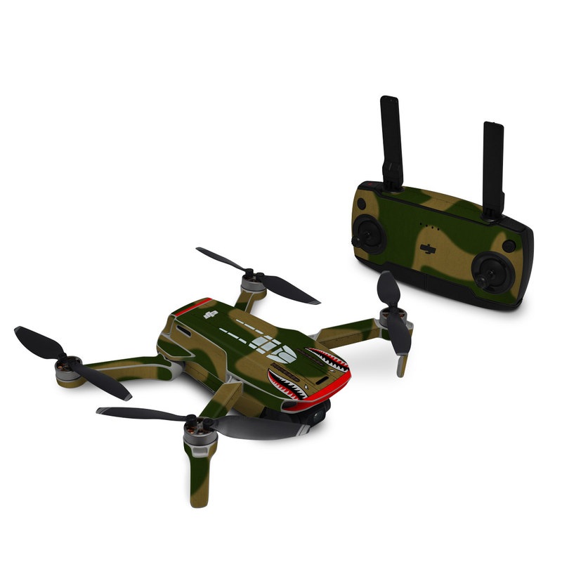 DJI Mavic Mini Skin design of Red, Orange, Shadow, with green, brown, red, white colors