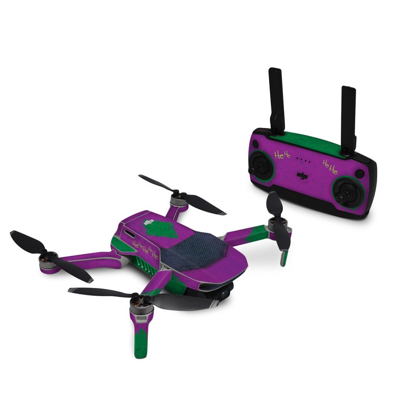 DJI Mavic Mini Skin design, with green, purple, black colors