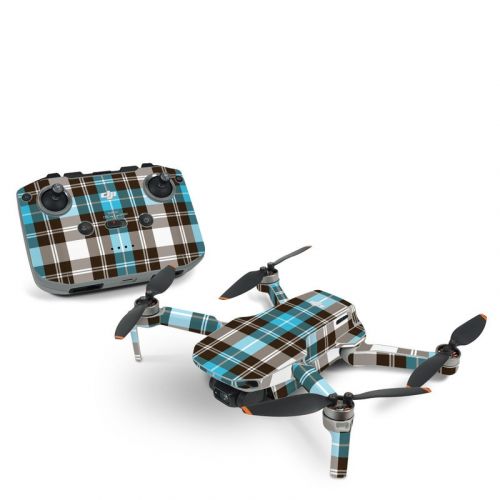 Turquoise Plaid DJI Mini 2 Skin