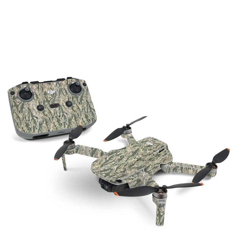DJI Mini 2 Skin design of Pattern, Grass, Plant, with gray, green colors