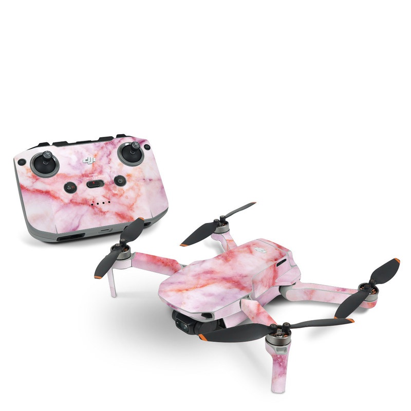DJI Mini 2 Skin design of Pink, Skin, Flesh, Textile, Fur, with pink, red, white, purple, orange colors