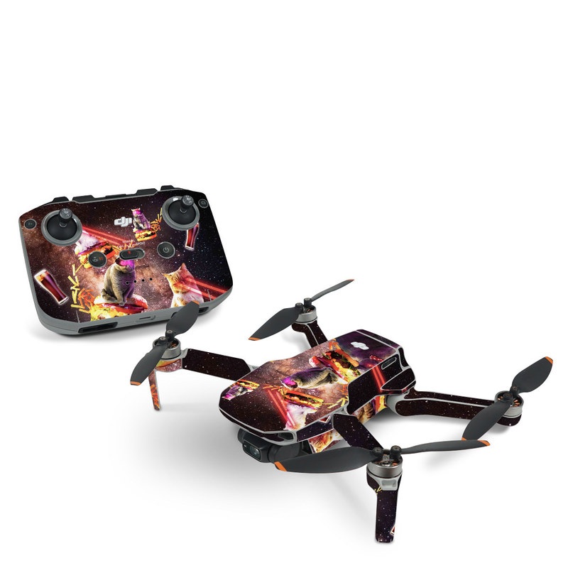 DJI Mini 2 Skin design of Circus, Performance, Event, Graphic design, Art, Illustration, Fictional character, with black, white, purple, brown, gray, yellow, green colors