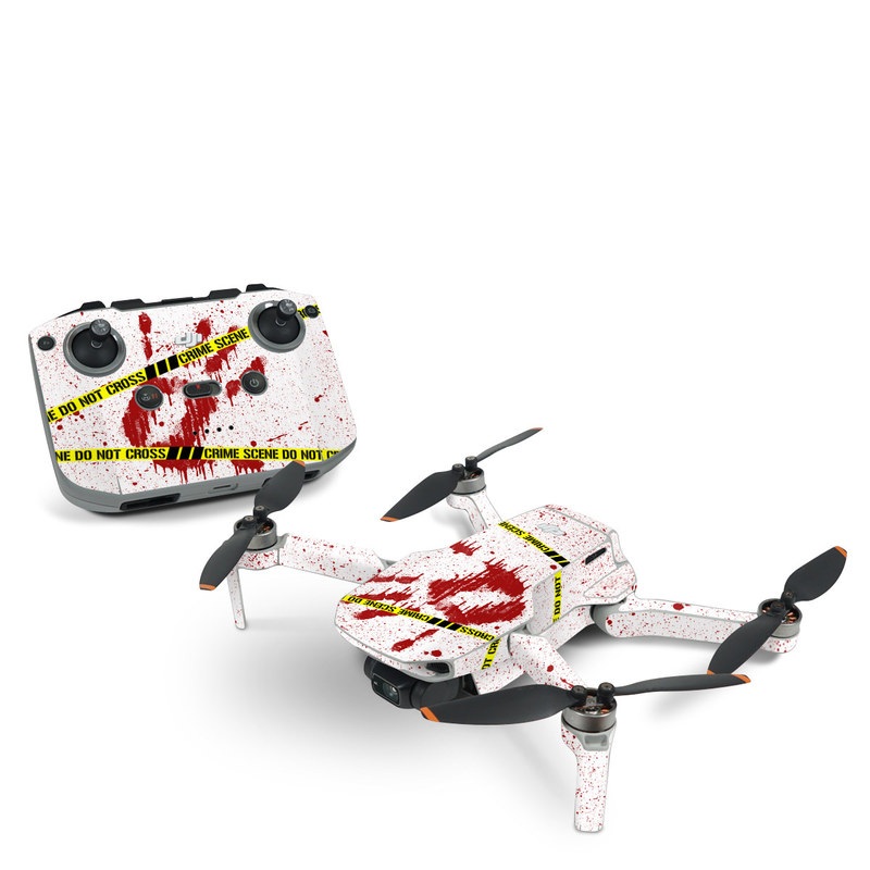 DJI Mini 2 Skin design of Text, Font, Red, Graphic design, Logo, Graphics, Brand, Banner, with white, red, yellow, black colors