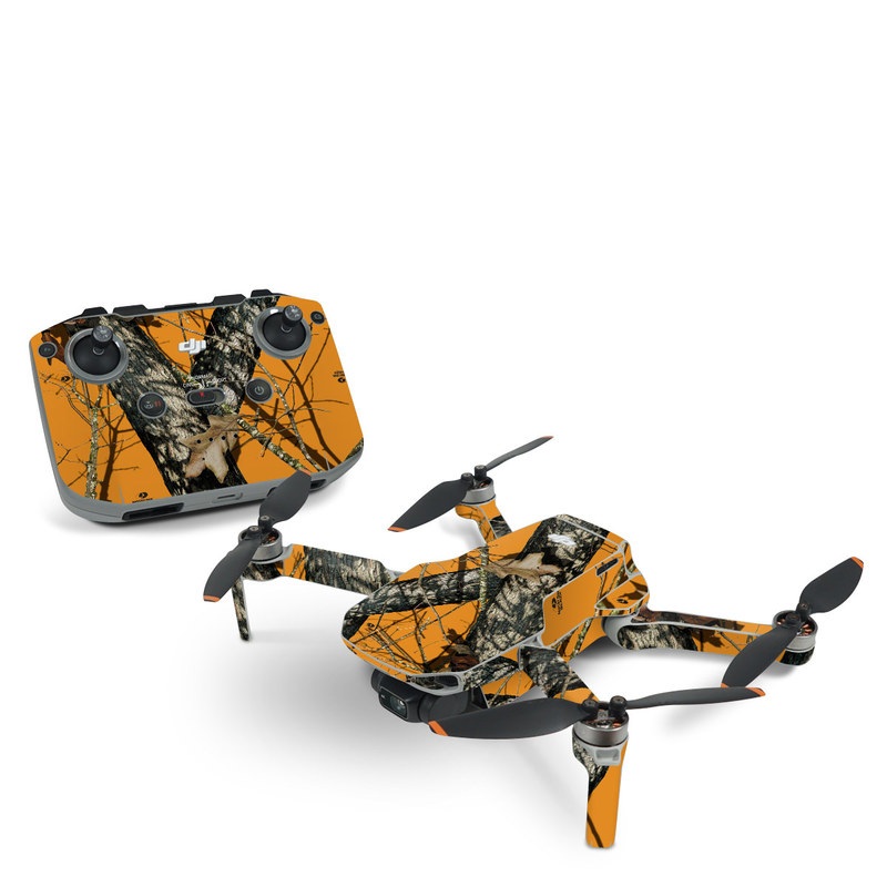 DJI Mini 2 Skin design of Tree, Branch, Canoe birch, Woody plant, Plant, Leaf, Adaptation, Wildlife, Trunk, Birch family, with green, black, gray, red colors
