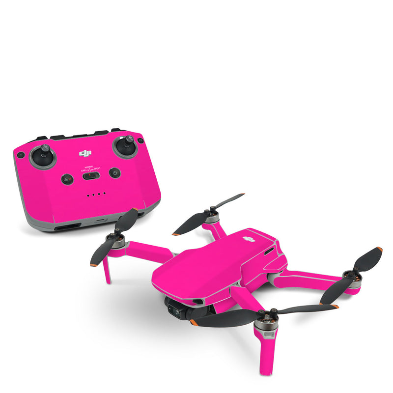 DJI Mini 2 Skin design of Purple, Violet, Pink, Magenta, Pattern, Electric blue, Font, Tints and shades, Carmine, Peach, with pink colors