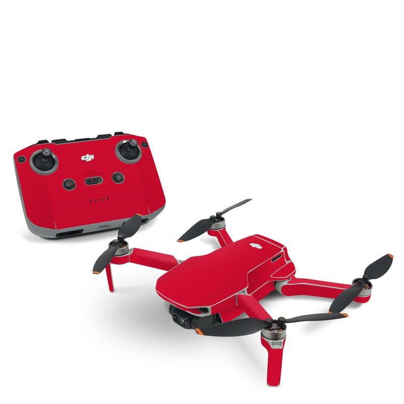DJI Mini 2 Skin design of Red, Pink, Maroon, Purple, Orange, Violet, Magenta, Material property, Font, Peach, with red colors