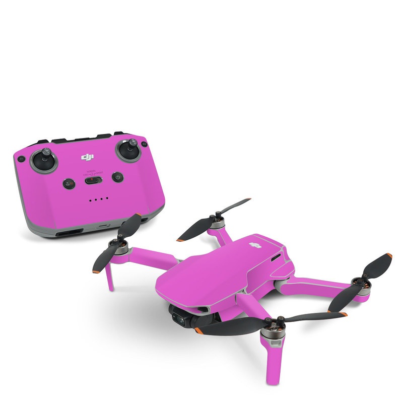 DJI Mini 2 Skin design of Violet, Pink, Purple, Red, Lilac, Magenta, Blue, Lavender, Text, Sky, with pink colors