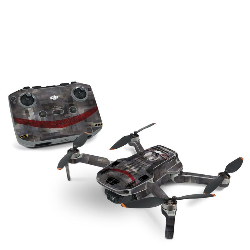 DJI Mini 2 Skin design, with black, gray, red, white colors