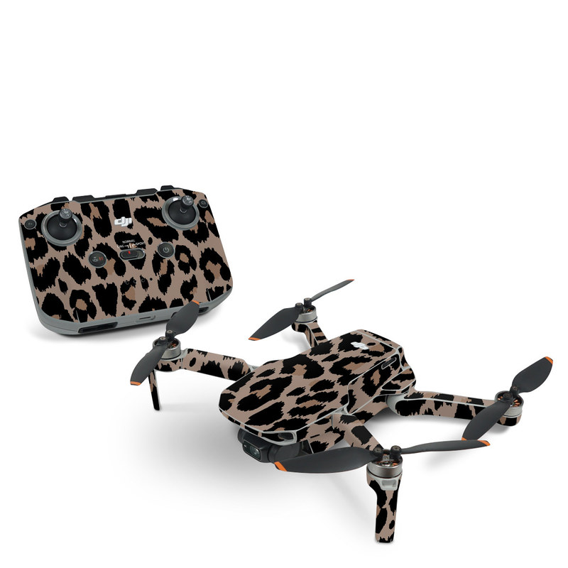 DJI Mini 2 Skin design of Pattern, Brown, Fur, Design, Textile, Monochrome, Fawn, with black, gray, red, green colors