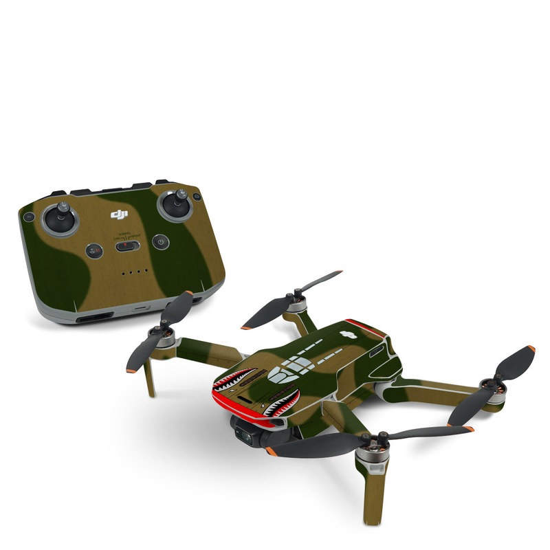 DJI Mini 2 Skin design of Red, Orange, Shadow, with green, brown, red, white colors