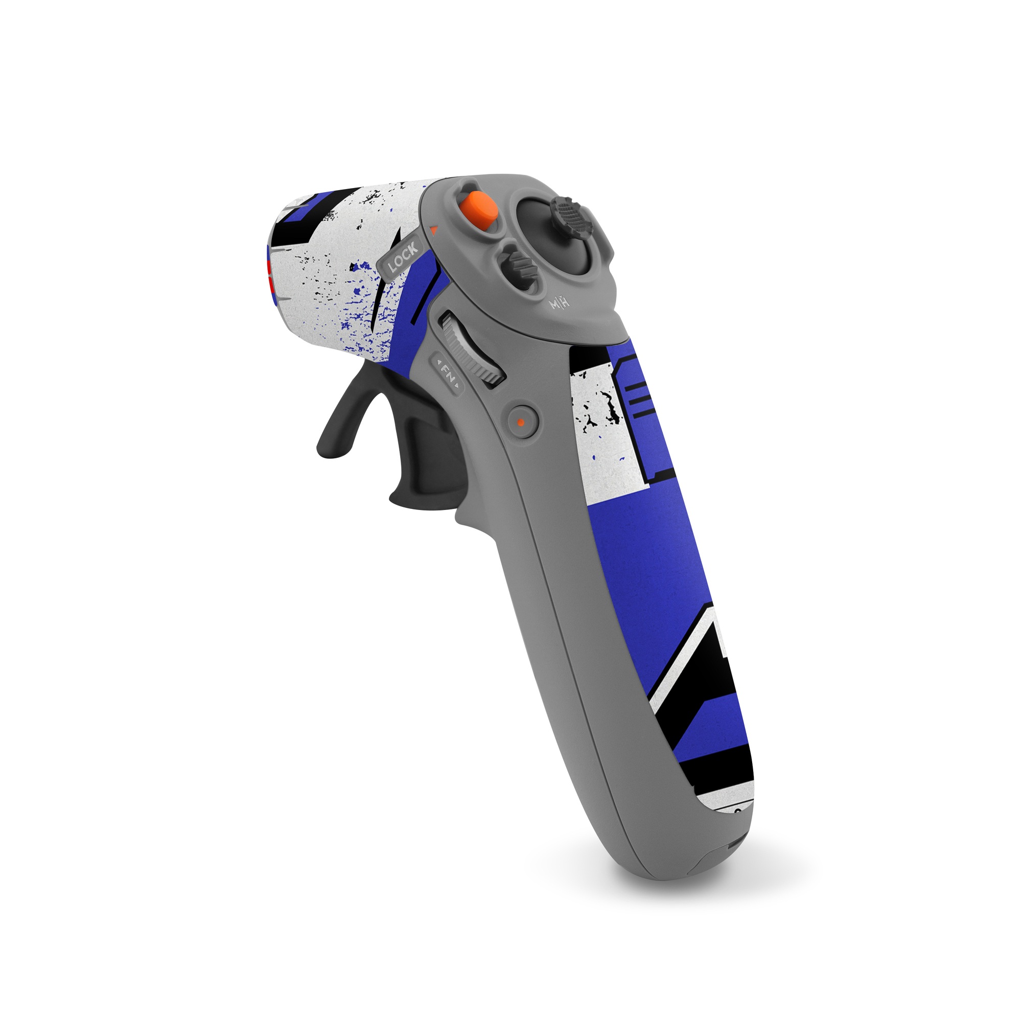 DJI RC Motion 2 Skin design of Floppy disk, Technology, Electric blue, Fictional character, with white, blue, black, gray colors